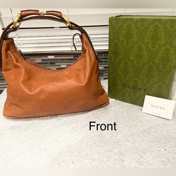 Gucci Handbags - Gucci Leather Horsebit medium Hobo